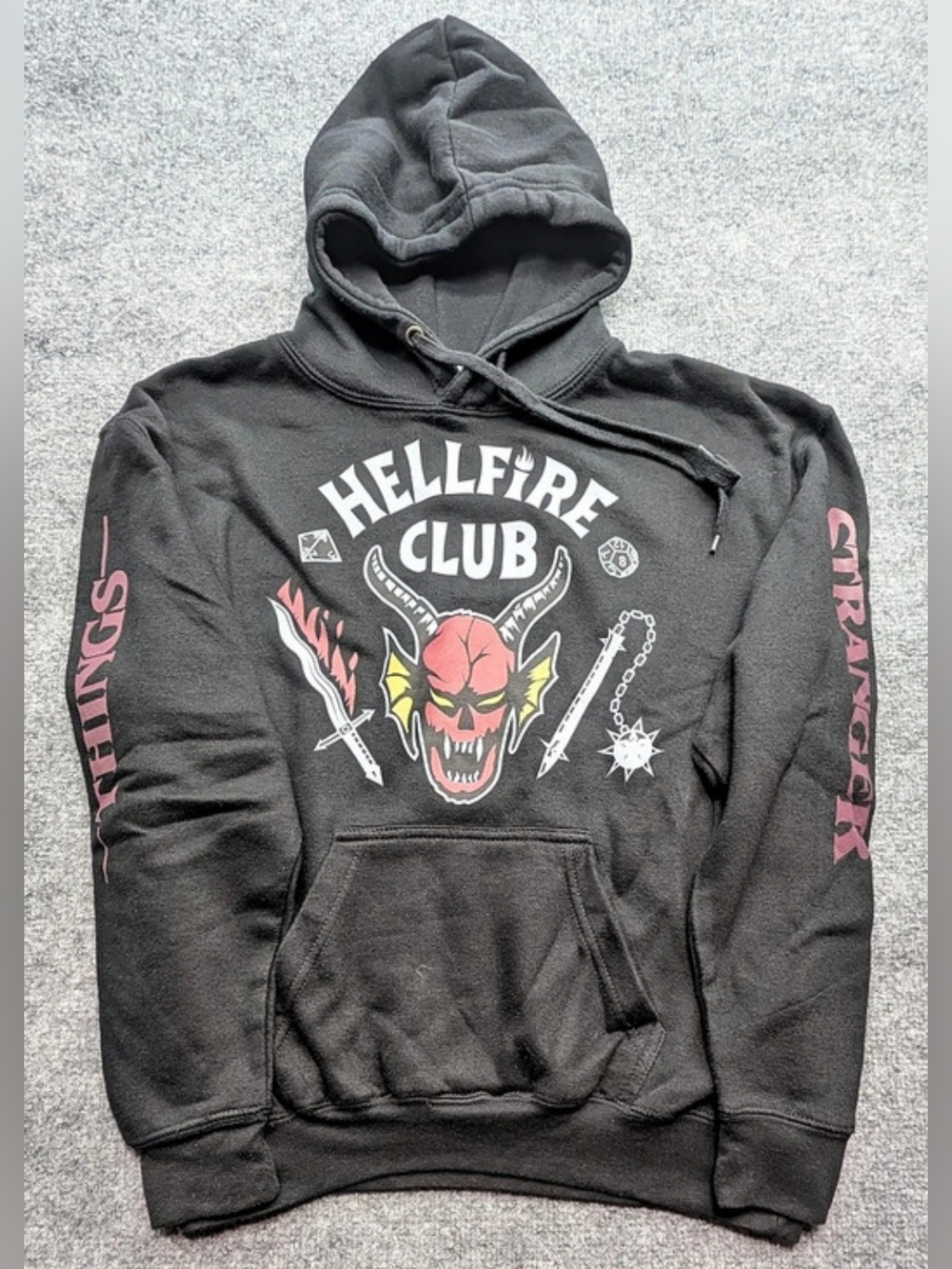 Pacific & Co. The Perfect Hoodie Hell Fire Club Stranger Things Men's M Black